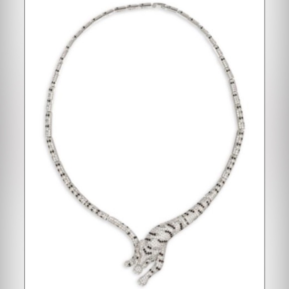 EYECANDY LOS ANGELES - Roxana CZ Leopard Choker Necklace - Picture 2 of 3